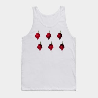 Habanero Chilli Pepper Sticker Spicy Hot Jalapeno Carolina Reaper Tank Top